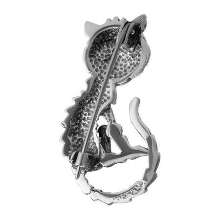 Брошь из серебра «Робокот»