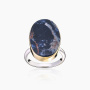 Кольцо из серебра с камнем содалит