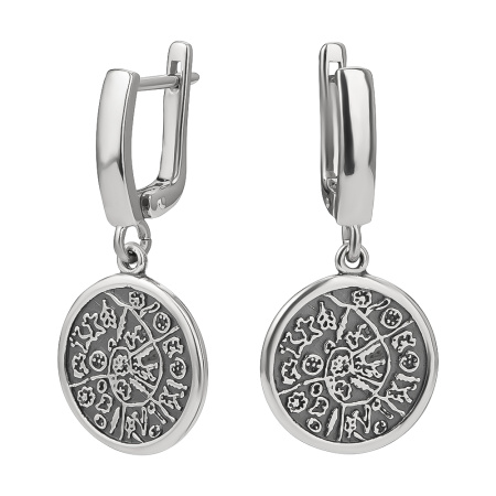 Серьги из серебра «Монеты»