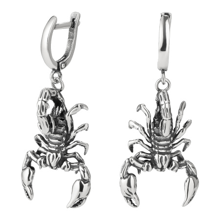 Серьги из серебра «Скорпионы»