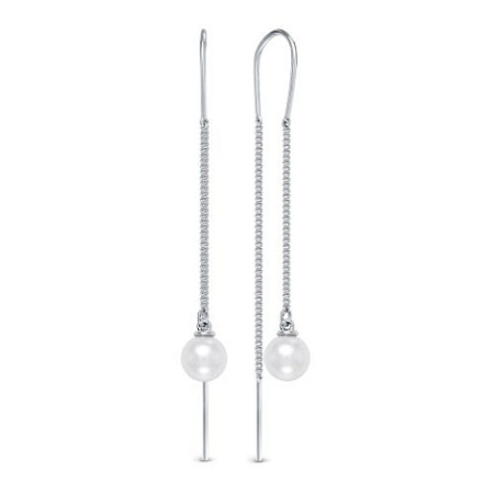 Серебряные серьги с жемчугом