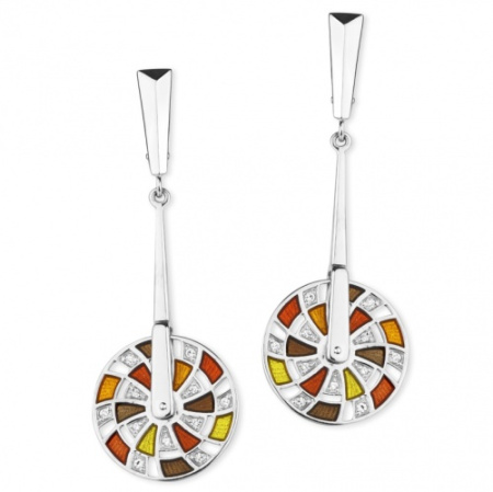 Серебряные серьги «Колесо Фортуны»
