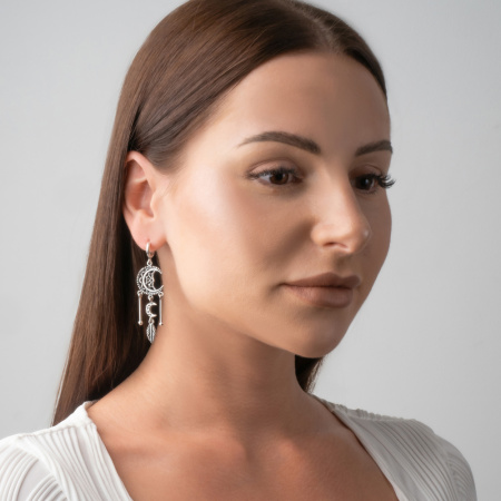 Серьги из серебра «Ловец снов»