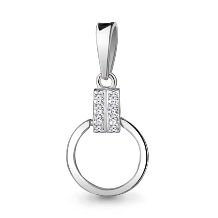 Серебряная подвеска с фианитами
