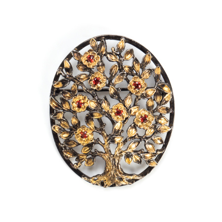 Серебряная брошь «Дерево Счастья»