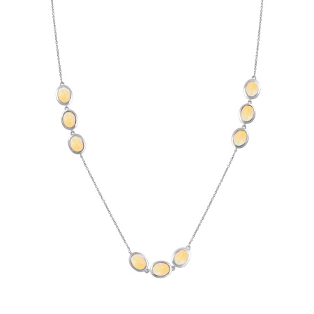 Серебряное колье с опалами