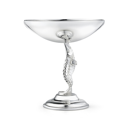 Серебряная икорница «Осетр»