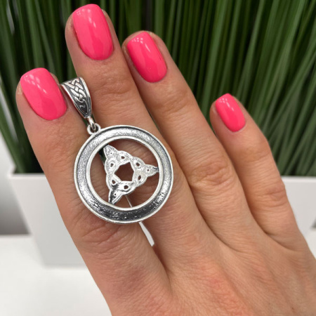 Оберег из серебра «Узел Бригит»