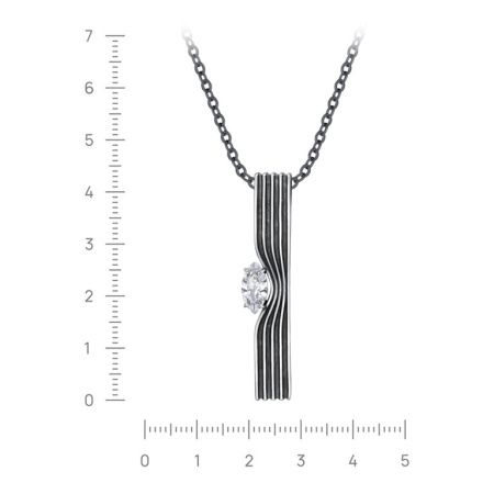 Колье из серебра с фианитами