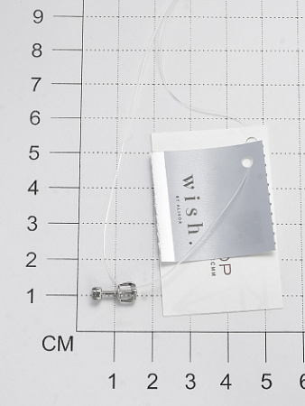 Моносерьга из серебра с бриллиантом