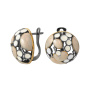 Серебряные серьги «Пузыри» с эмалью