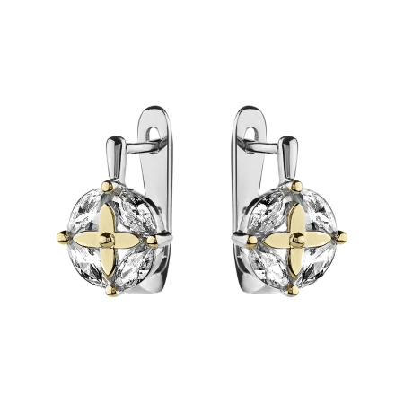 Серебряные серьги с фианитом