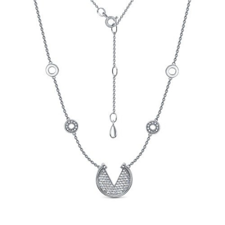 Серебряное колье с фианитами