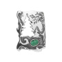 Подвеска из серебра с малахитом «Лесной пейзаж»