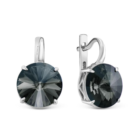 Серьги из серебра с кристаллом Swarovski