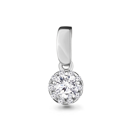 Серебряная подвеска с фианитом