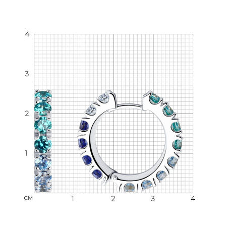 Серебряные серьги с фианитами