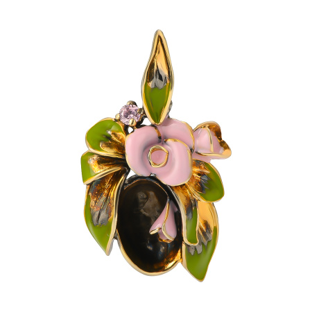 Подвеска из серебра с эмалью «Цветок»