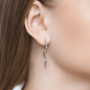 Серьги из серебра «Крест»