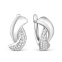 Серьги из серебра с фианитами