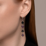 Серьги из серебра с корундами и фианитами Карты