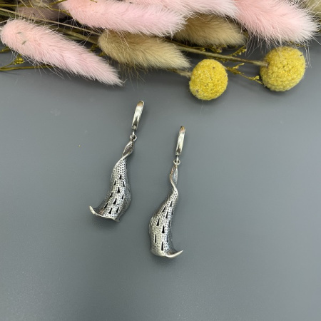 Серебряные серьги «Гладиолус»