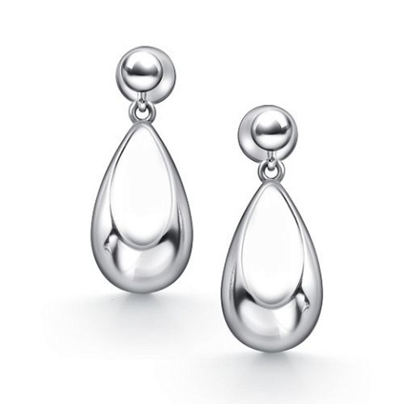 Серьги из серебра «Капля»