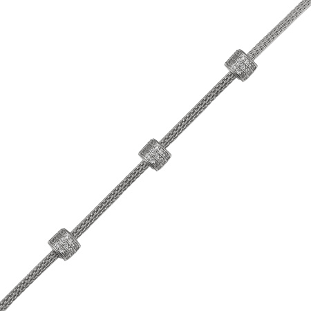 Браслет из серебра с фианитами