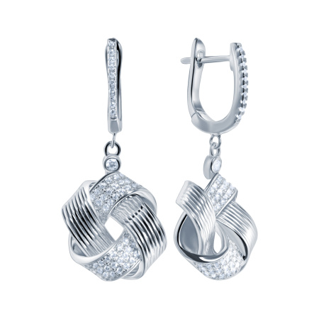 Серьги из серебра с кубическим цирконием