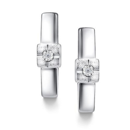 Серьги из серебра с бриллиантами