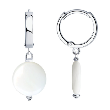 Серьги из серебра с перламутром Sokolov