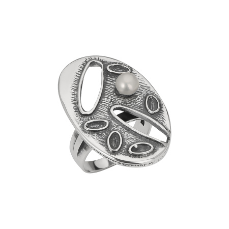 Кольцо из серебра с жемчугом