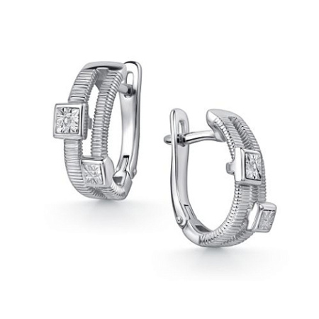 Серьги из серебра с бриллиантами