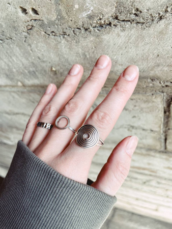 Кольцо из серебра «Лабиринт»