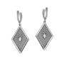Серебряные серьги «Ромб»