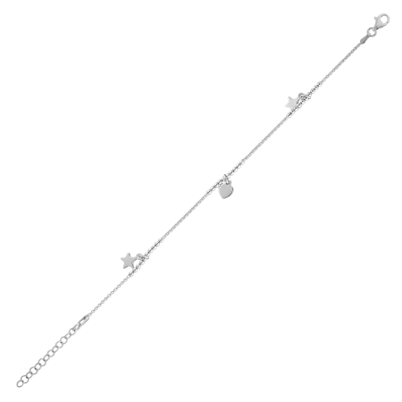 Браслет из серебра «Звезды»