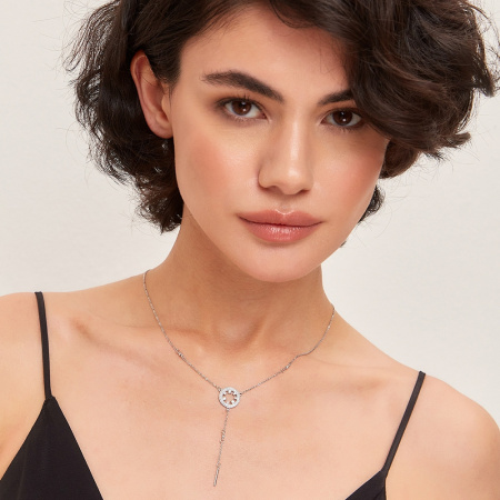 Колье из серебра с фианитами