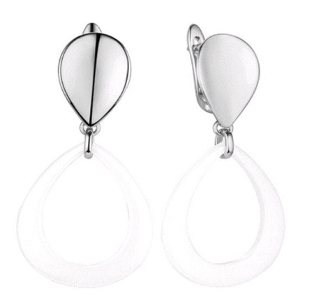Серьги из серебра с керамикой