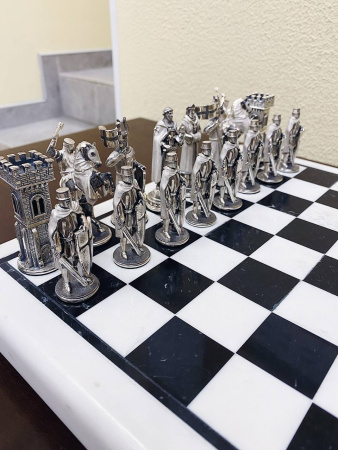 Шахматы из серебра «Ледовое побоище»