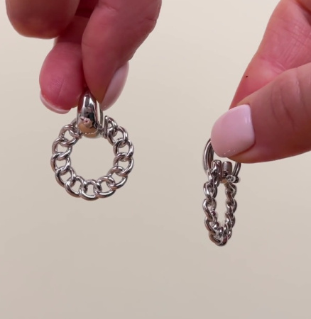 Серебряные серьги «Цепь»