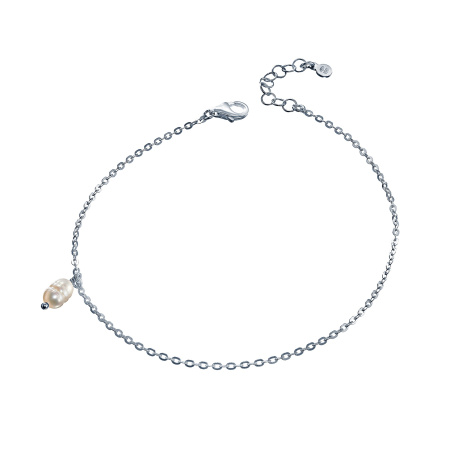 Браслет серебряный на ногу