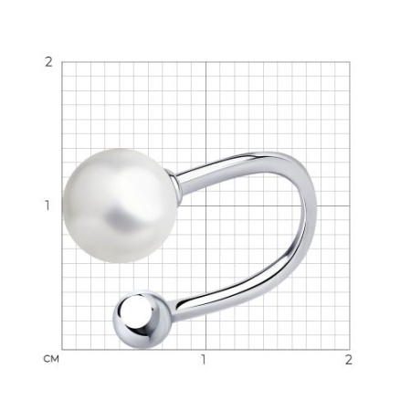 Серебряная каффа с жемчугом Sokolov