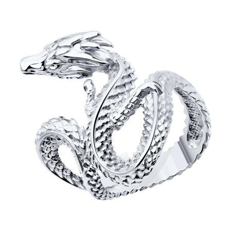 Кольцо из серебра «Дракон»