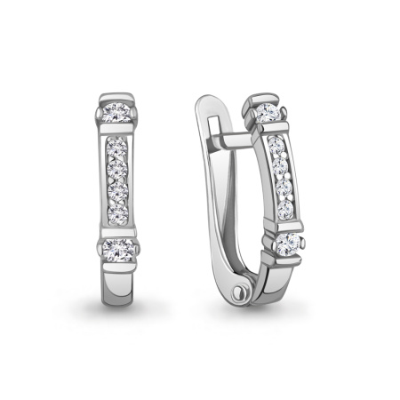Серебряные серьги с фианитами