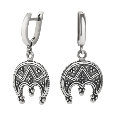 Серьги из серебра «Лунница»