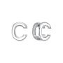 Моносерьга из серебра «С»