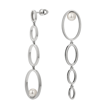 Серьги из серебра с жемчугом