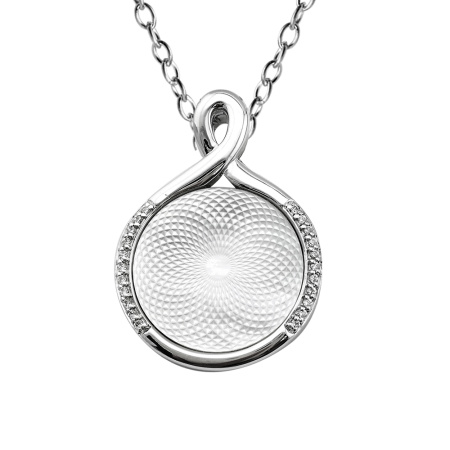 Серебряный подвес с перламутром и топазом