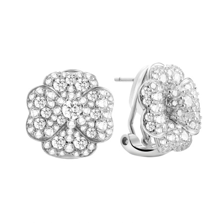 Серьги из серебра «Фиалка»