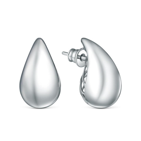 Серебряные серьги-пусеты «Капли»
